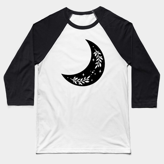 Moon Art T-Shirt Baseball T-Shirt by OgogoPrintStudio